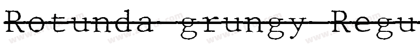 Rotunda grungy Regul字体转换
